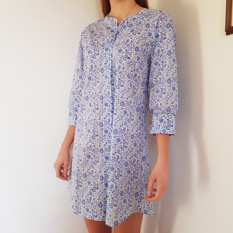 Liberty Danjo Blu - Women Nightgown in Liberty London Fabric