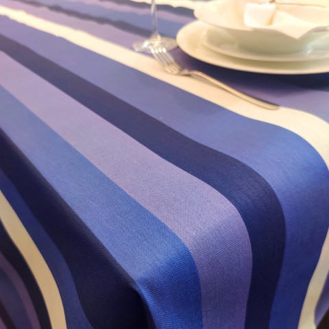 Riga blu - Stain Resistant Tablecloth