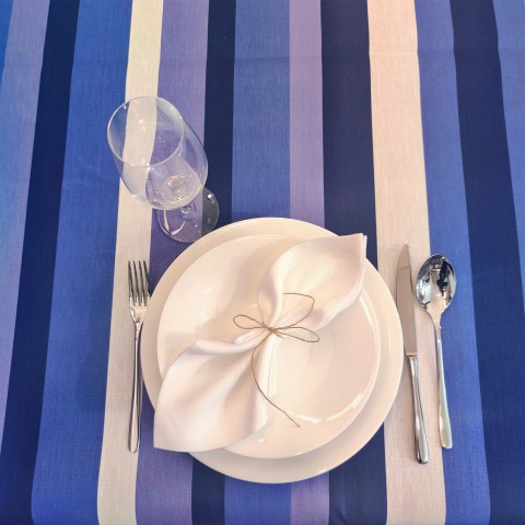 Riga blu - Stain Resistant Tablecloth
