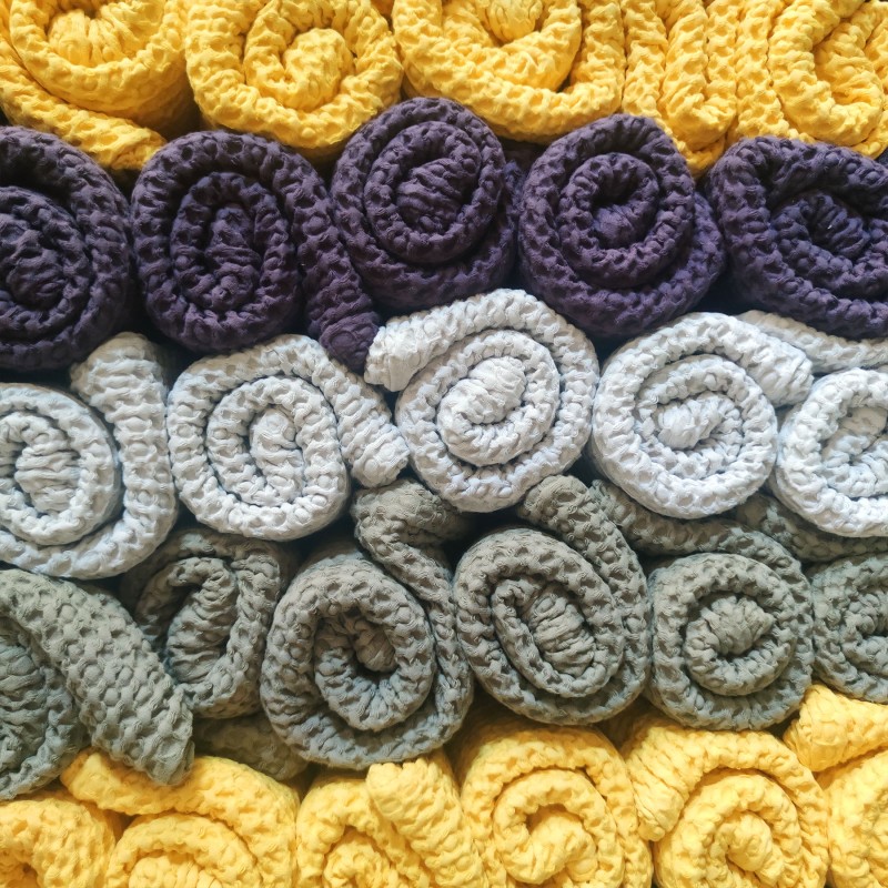 Mati - Set of 4 cotton waffle cushion covers