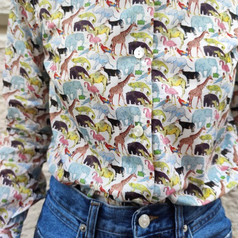 Liberty Zoo - Woman Shirt in Liberty London Fabric
