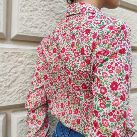 Liberty Danjo Rosso - Woman Shirt in Liberty London Fabric